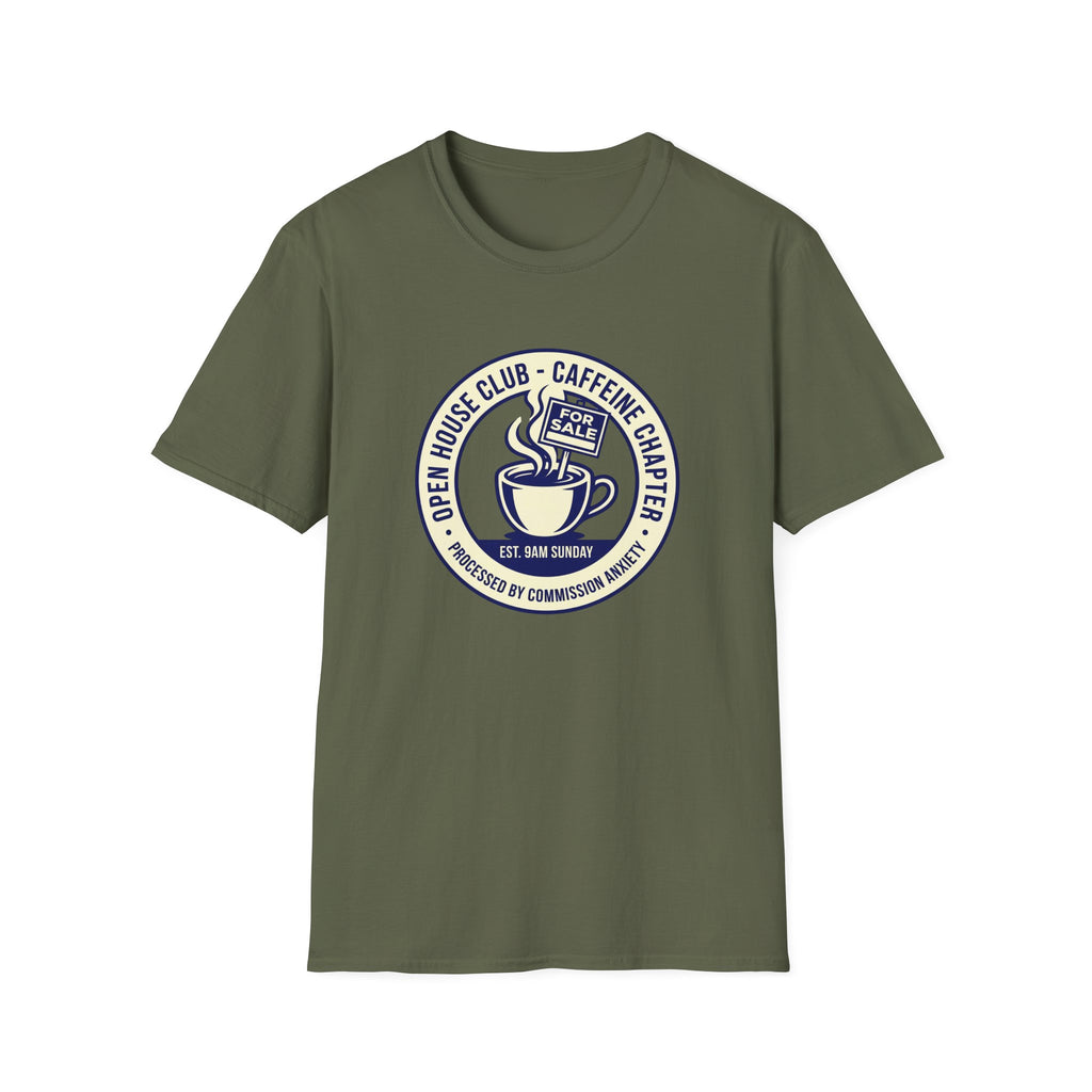 Coffee Club T-Shirt — Caffeine & Kindness Vintage Cafe Logo Tee