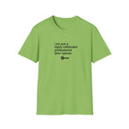 T-Shirt — “I am just a highly caffeinated professional door opener.” Minimal Coffee Lover Tee