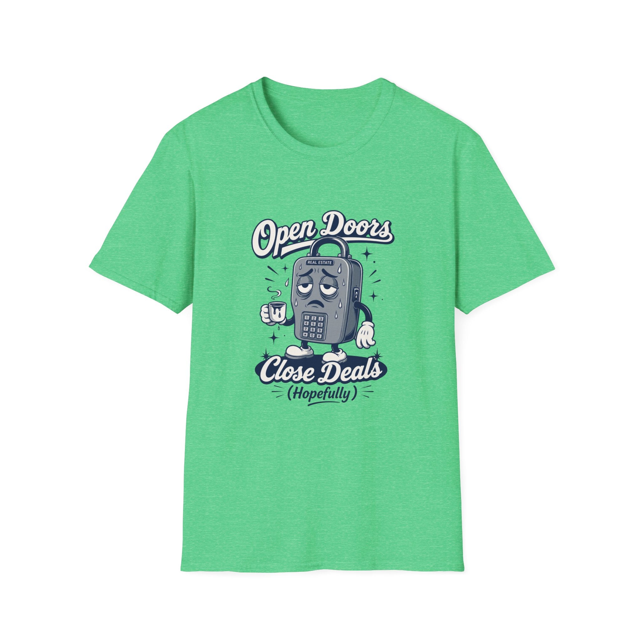 T-shirt Open Doors Close Deals T-Shirt — Real Estate Agent Funny Graphic Tee