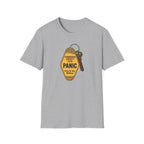Panic Keychain Graphic T-Shirt — "Commission Anxiety Club" Vintage Badge Tee