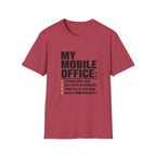 T-Shirt — "My Mobile Office:" Funny Remote Work Travel Tee