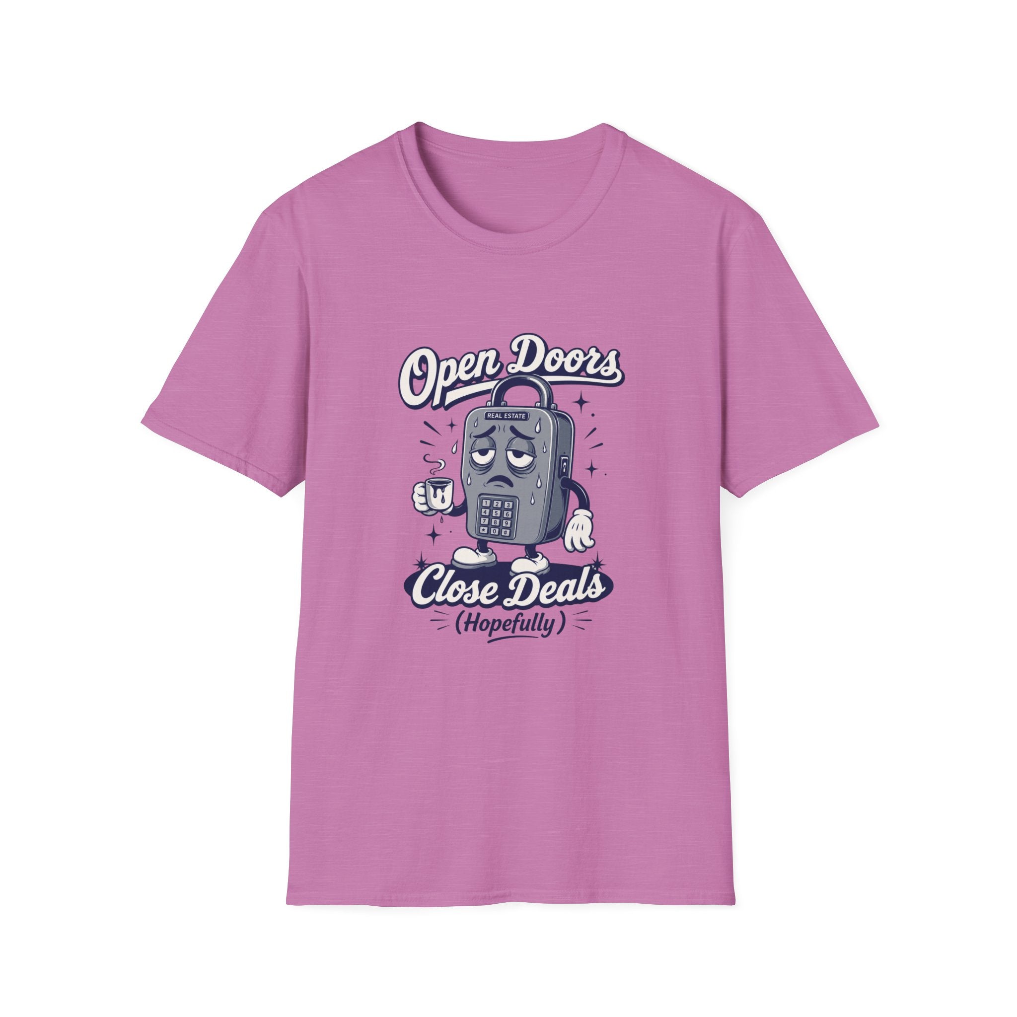 T-shirt Open Doors Close Deals T-Shirt — Real Estate Agent Funny Graphic Tee