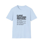 T-shirt — "Client solution protocol" Retro Receipt Graphic Tee