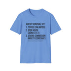 Agent Survival Kit T-Shirt — Funny Real Estate Agent Shirt (Coffee, Open House Cookies)