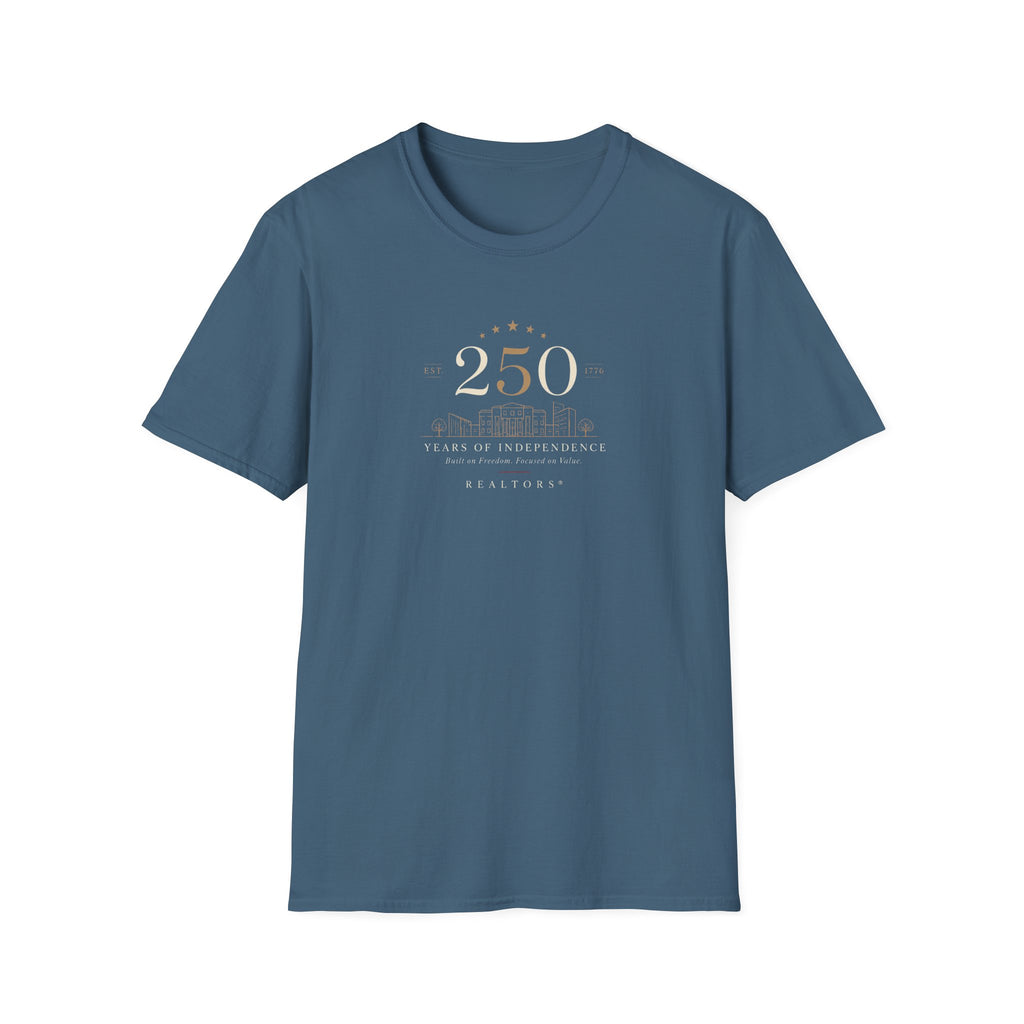 250th Anniversary T-Shirt — Minimal Gold '250' Celebration Tee