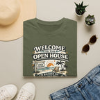 T-Shirt — "Welcome to the Open House" Graphic Tee