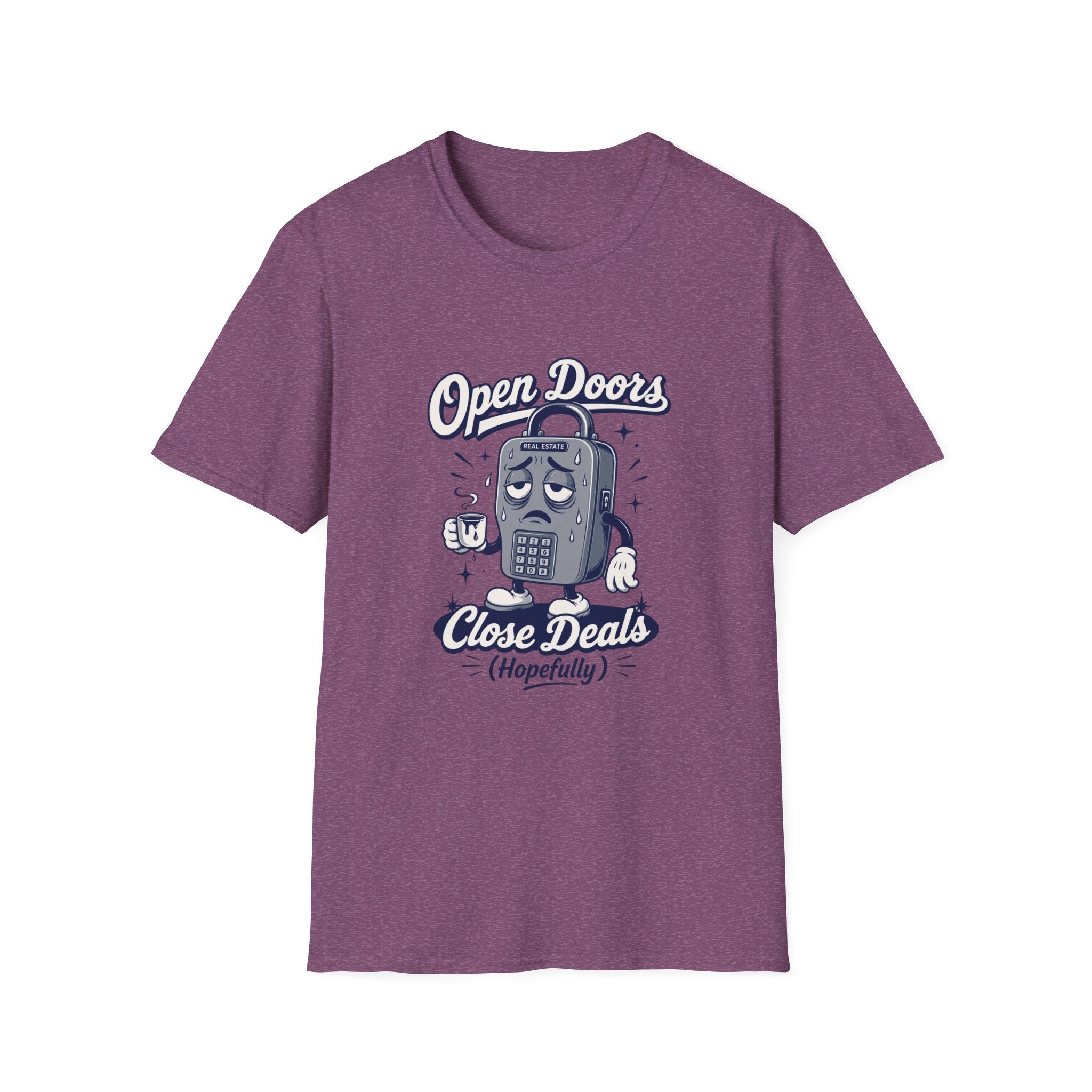 T-shirt Open Doors Close Deals T-Shirt — Real Estate Agent Funny Graphic Tee