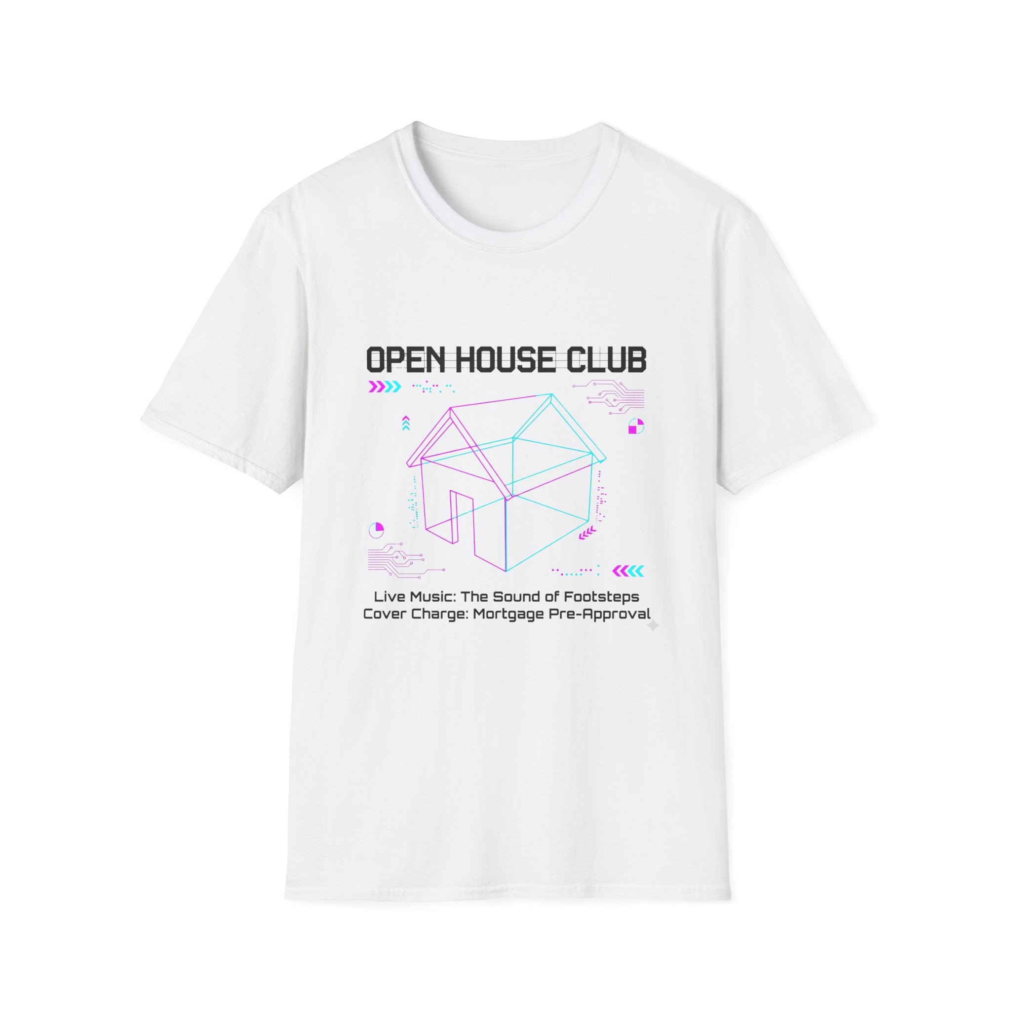 Open House Club Graphic T‑Shirt — Real Estate Agent & Homebuyer Vibe