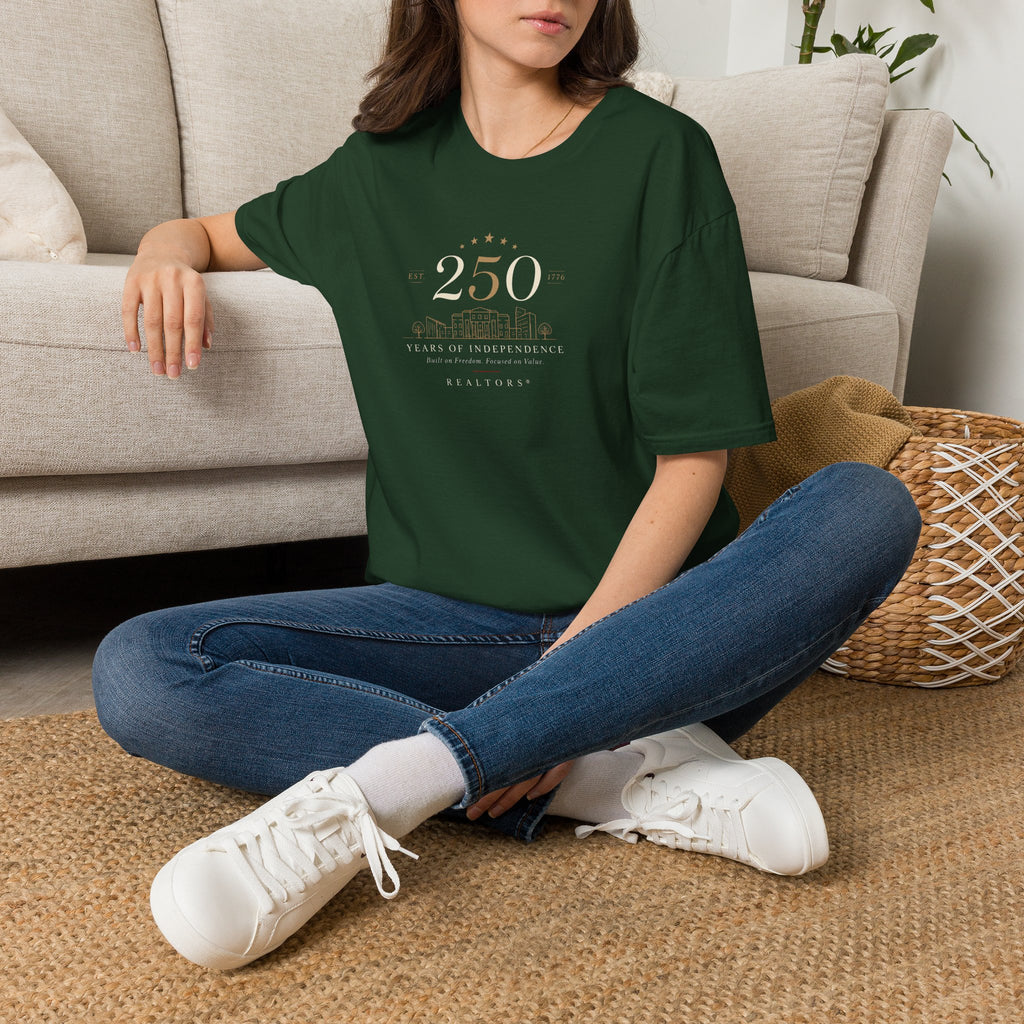 250th Anniversary T-Shirt — Minimal Gold '250' Celebration Tee
