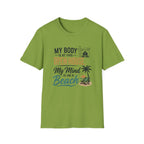 T-Shirt — "My Body Is At This Open House, My Mind Is On A Beach" Beach House Real Estate Tee