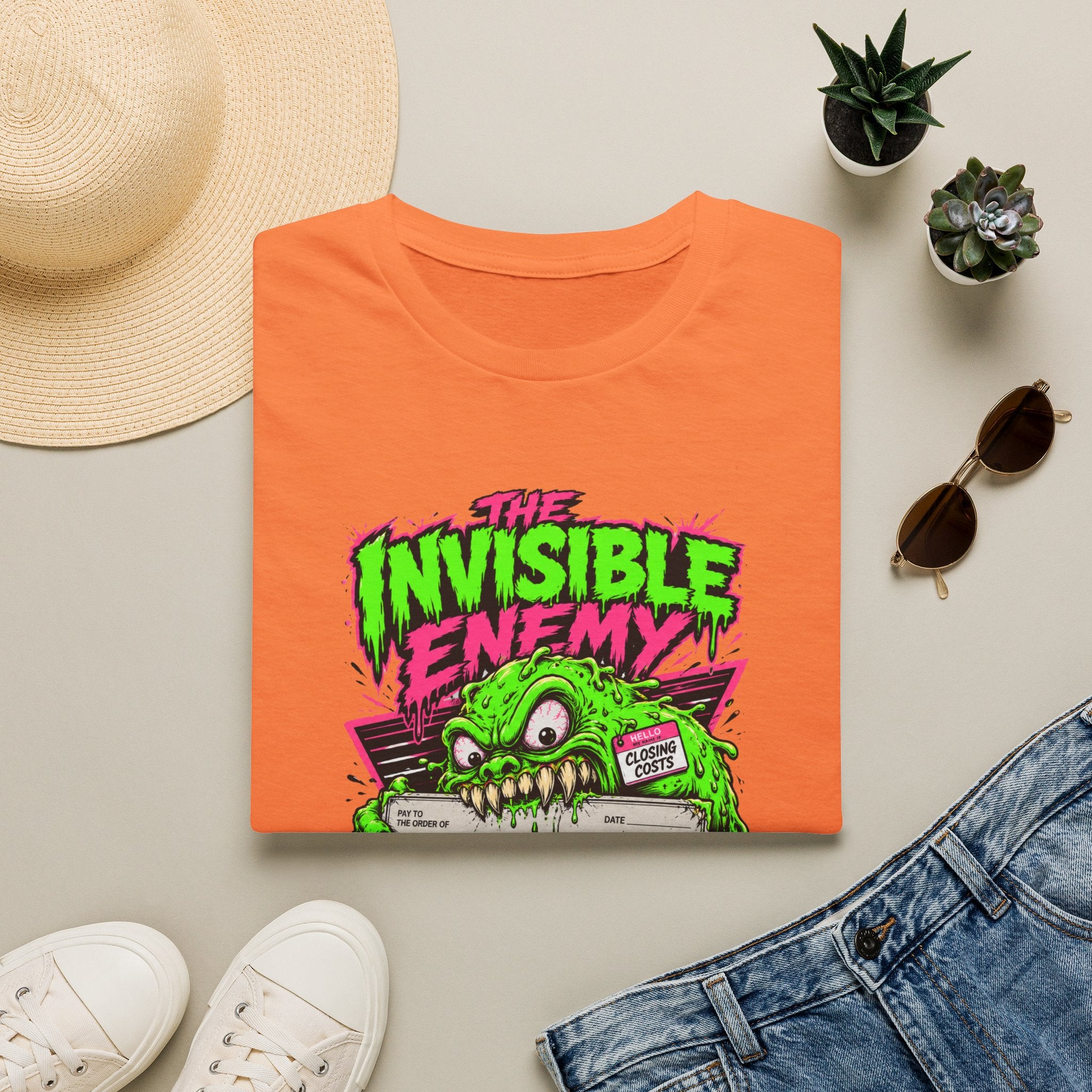 T-Shirt — "The Invisible Enemy" Retro Monster Graphic