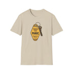 Panic Keychain Graphic T-Shirt — "Commission Anxiety Club" Vintage Badge Tee