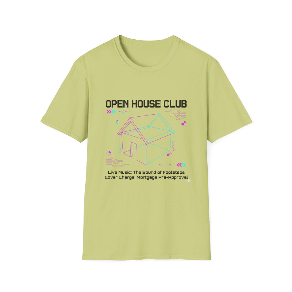 Open House Club Graphic T‑Shirt — Real Estate Agent & Homebuyer Vibe