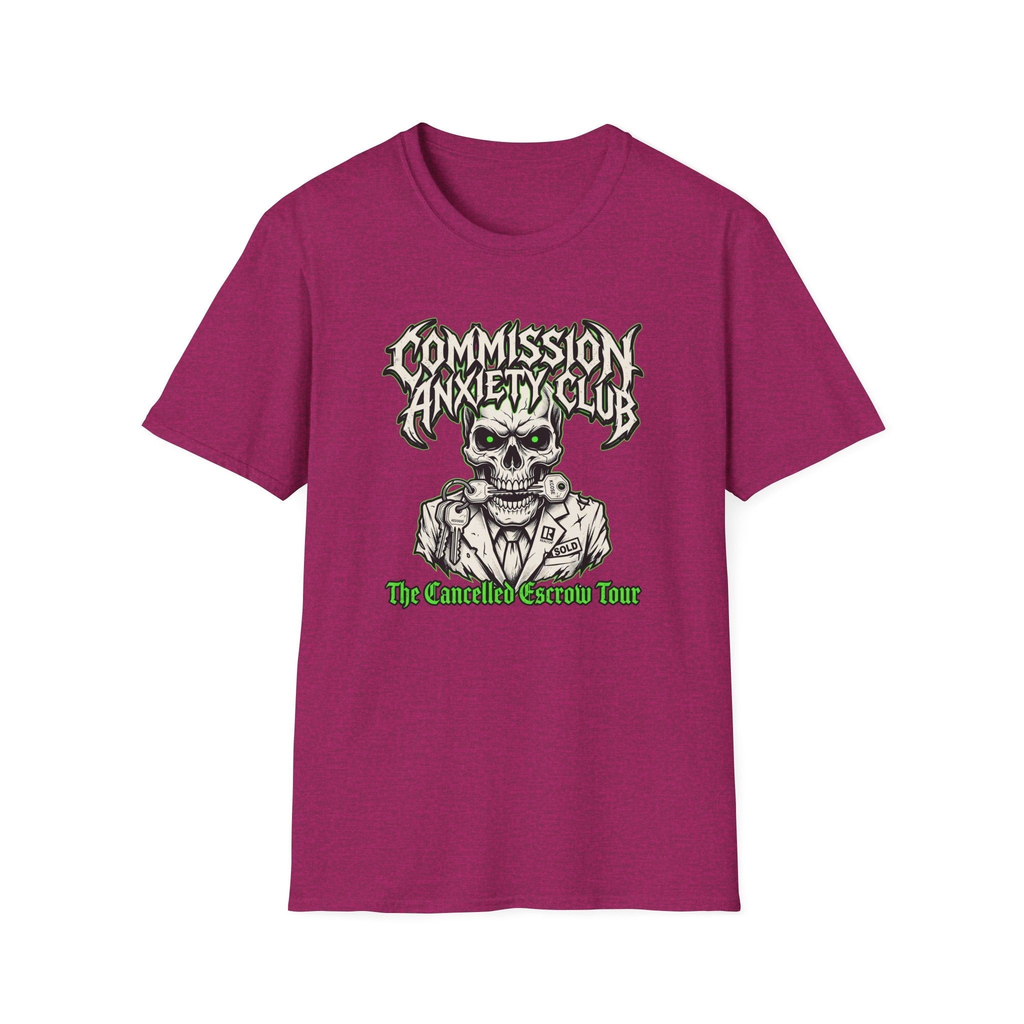 Commission Anxiety Club T‑Shirt — Skull Graphic Tee for Artists & Creators