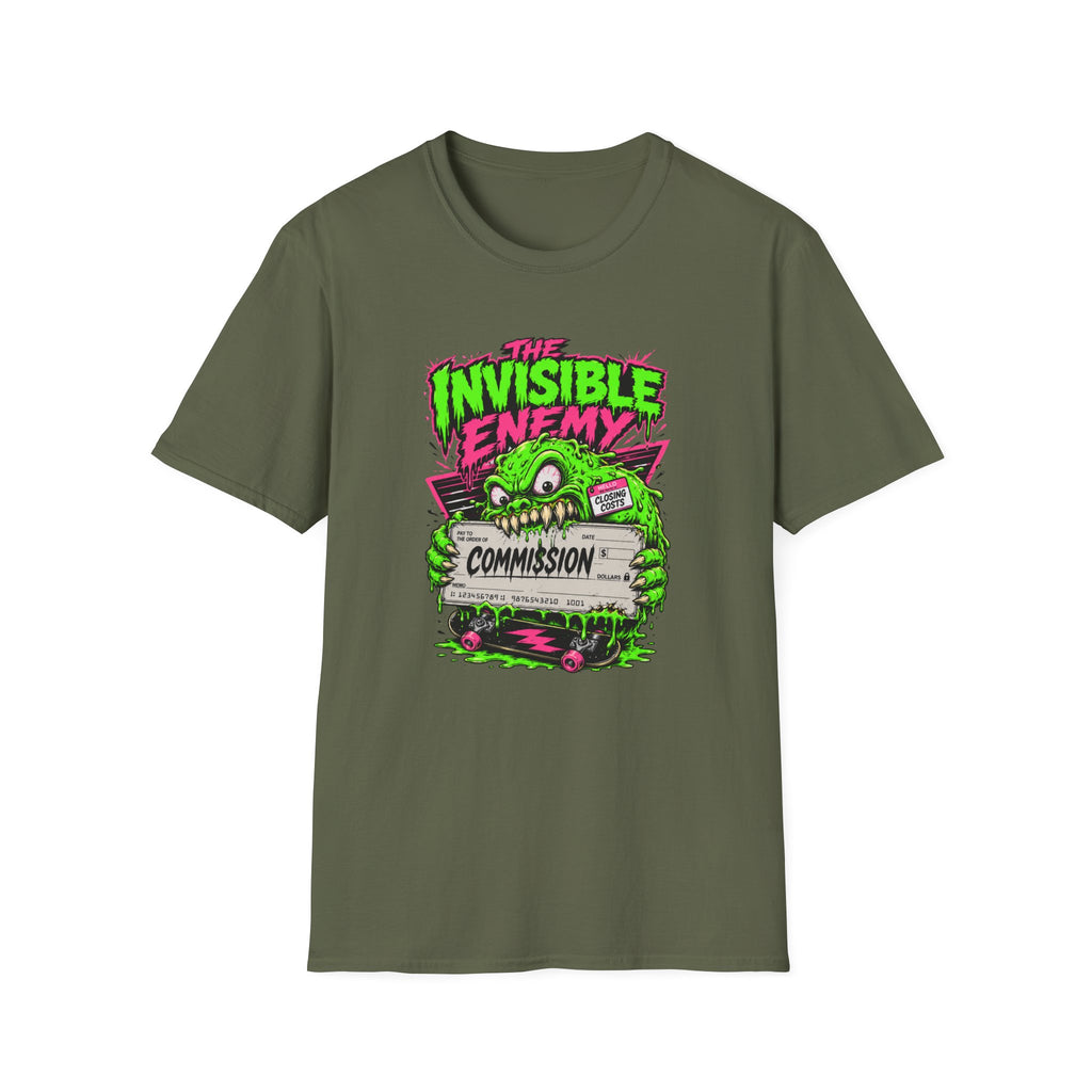 T-Shirt — "The Invisible Enemy" Retro Monster Graphic