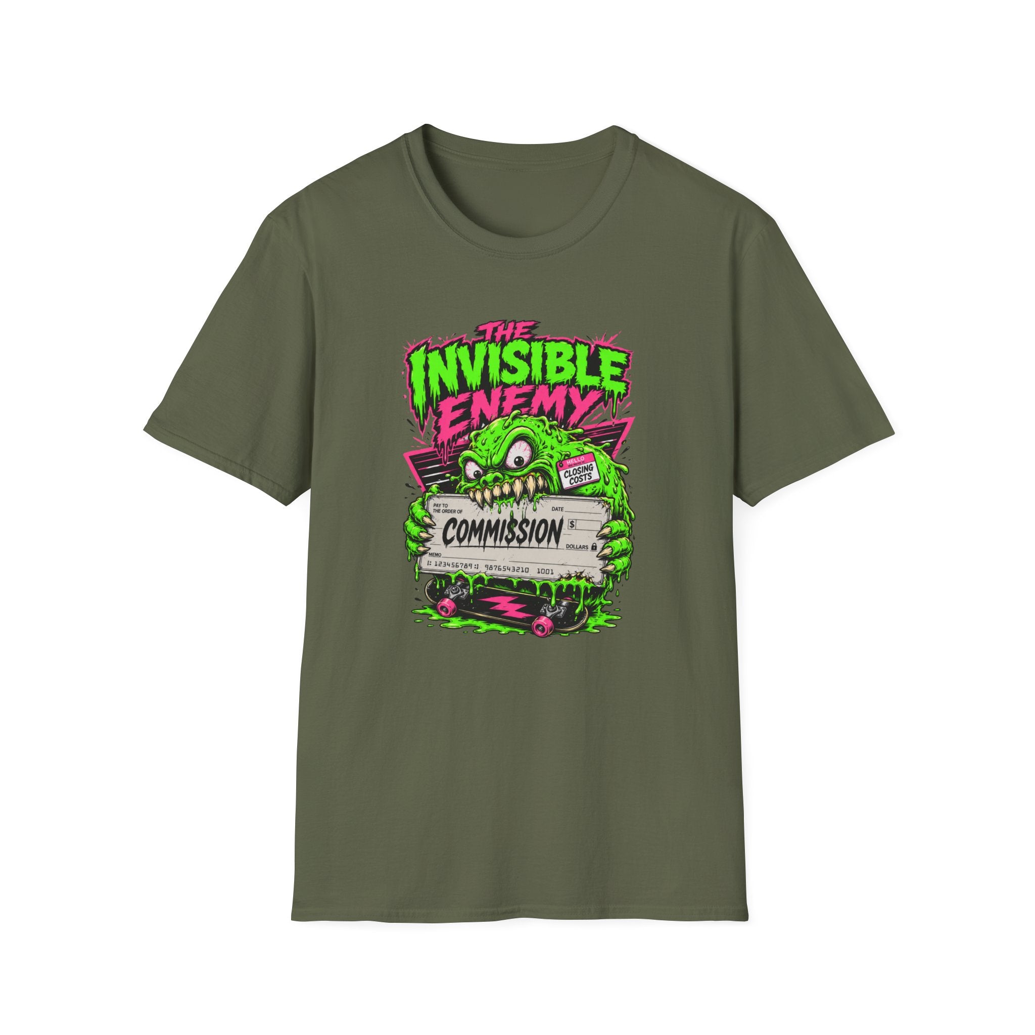 T-Shirt — "The Invisible Enemy" Retro Monster Graphic
