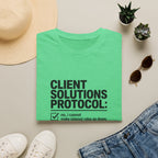 T-shirt — "Client solution protocol" Retro Receipt Graphic Tee
