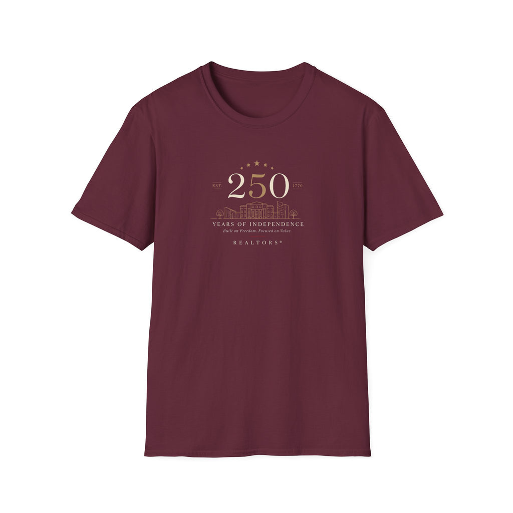 250th Anniversary T-Shirt — Minimal Gold '250' Celebration Tee