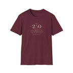 250th Anniversary T-Shirt — Minimal Gold '250' Celebration Tee
