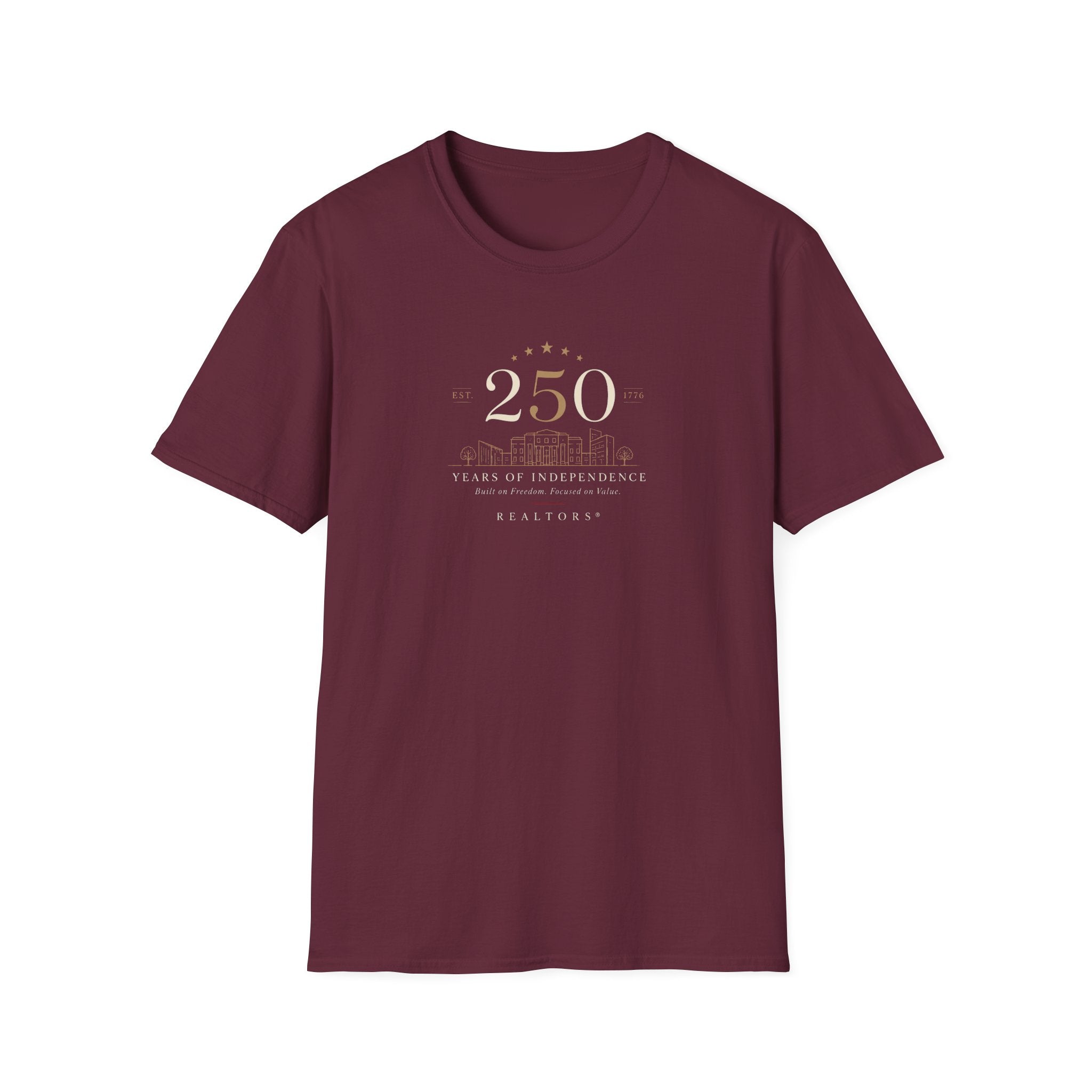 250th Anniversary T-Shirt — Minimal Gold '250' Celebration Tee