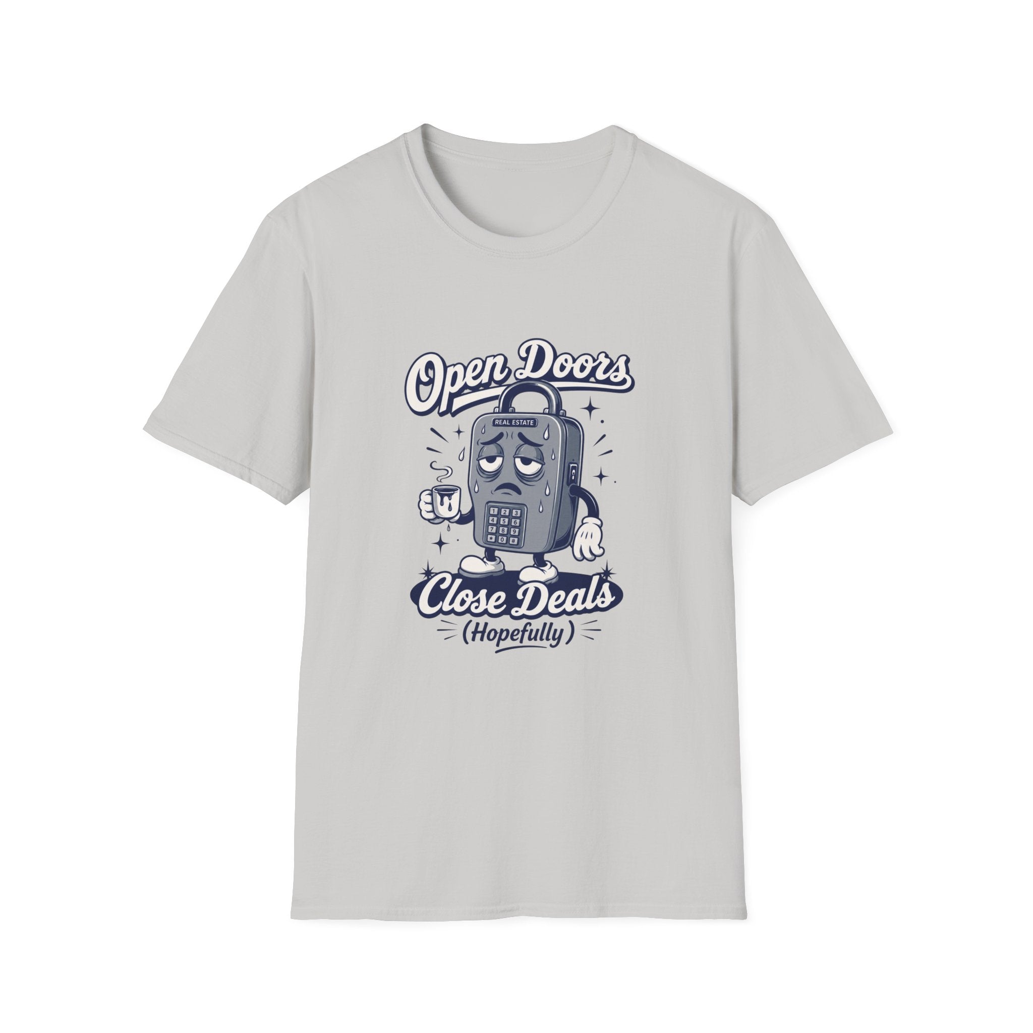 T-shirt Open Doors Close Deals T-Shirt — Real Estate Agent Funny Graphic Tee