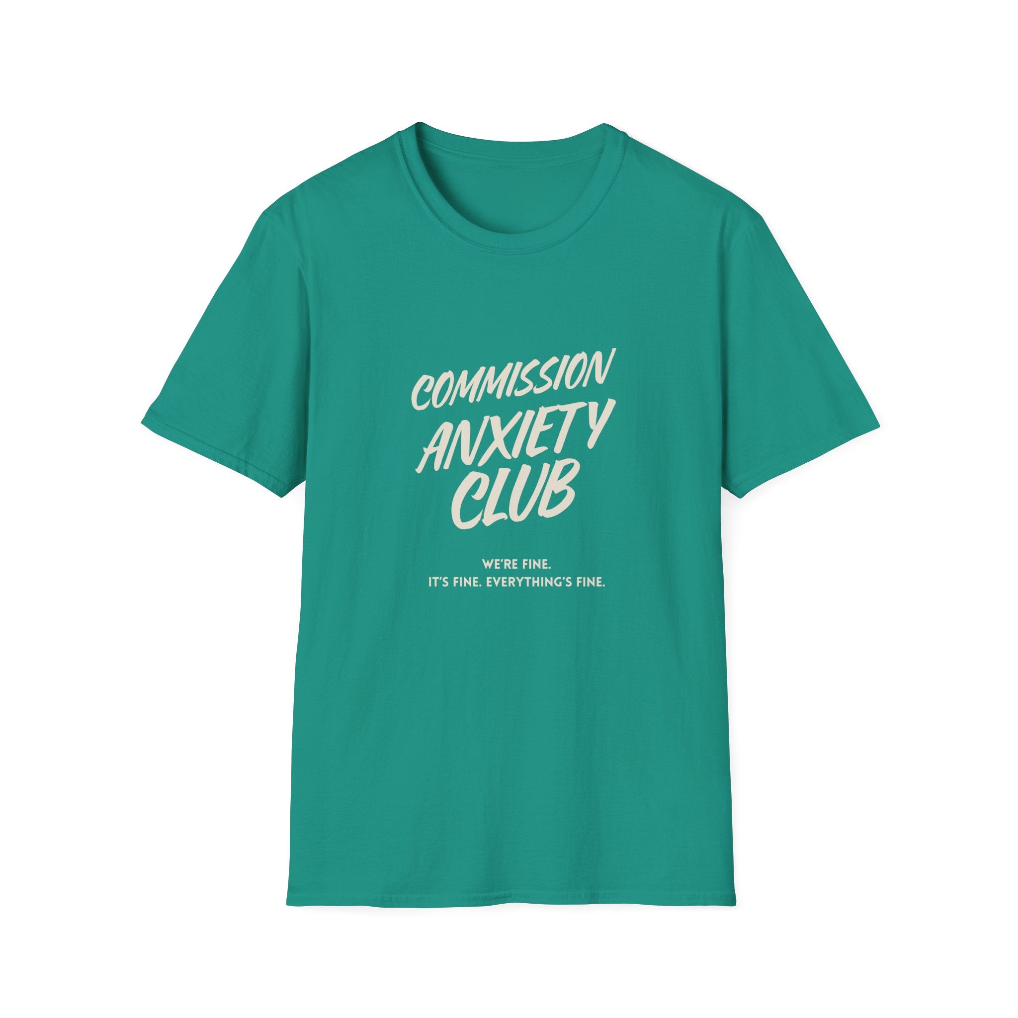Commission Anxiety Club T‑Shirt — Funny Mental Health Awareness Tee.