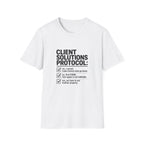 T-shirt — "Client solution protocol" Retro Receipt Graphic Tee