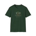 250th Anniversary T-Shirt — Minimal Gold '250' Celebration Tee