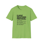 T-shirt — "Client solution protocol" Retro Receipt Graphic Tee